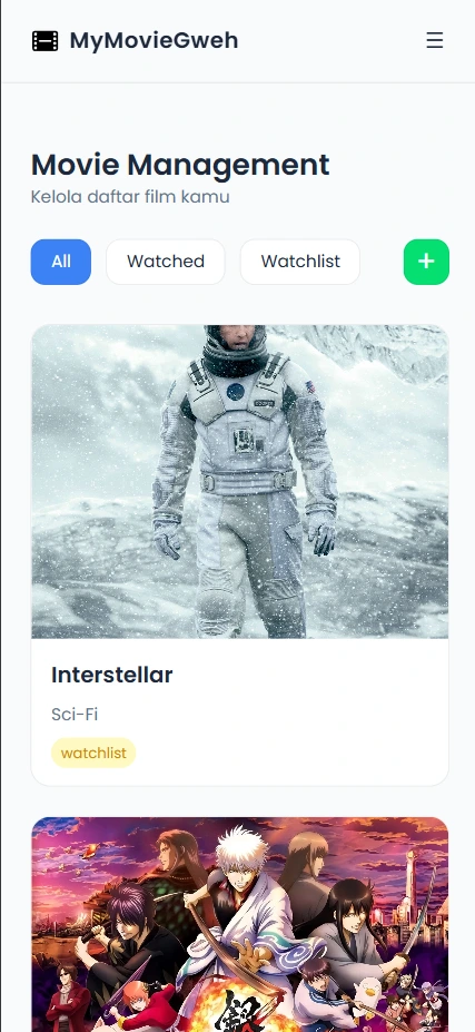 MyMovie mobile preview