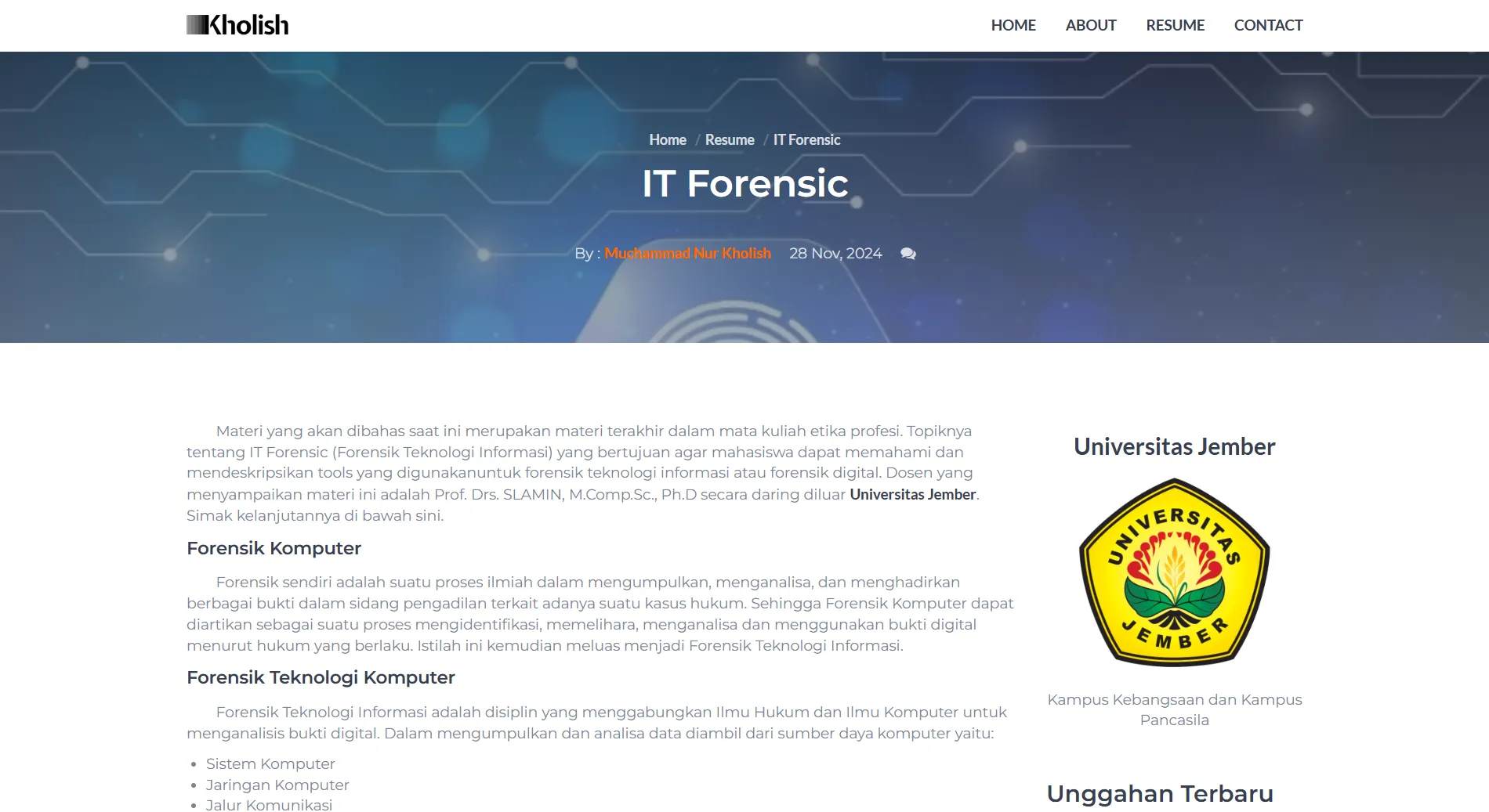 Web Etika Profesi project desktop preview